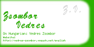 zsombor vedres business card